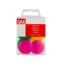 ΜΑΓΝΗΤΕΣ ΧΡΩΜΑΤΙΣΤΟΙ 30MM ΣΕ BLISTER 6 TΕΜΑΧΙΩΝ SAX