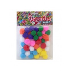 POMPONS ΔΙAΦΟΡΑ ΧΡΩΜΑΤΑ 50 ΤΕΜAΧΙΑ ΜΕΓΕΘΟΣ 25 MM DESCRIBO * CN *