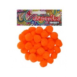 POMPONS ΠΟΡΤΟΚΑΛΙ ΧΡΩΜΑ 50 ΤΕΜAΧΙΑ ΜΕΓΕΘΟΣ 25 MM DESCRIBO * CN*