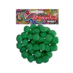 POMPONS ΠΡΑΣΙΝΟ ΧΡΩΜΑ 50 ΤΕΜAΧΙΑ ΜΕΓΕΘΟΣ 25 MM DESCRIBO * CN*
