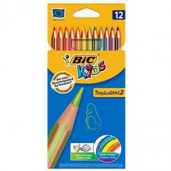 ΞΥΛΟΜΠΟΓΙΕΣ BIC TROPICOLORS ΛΕΠΤΕΣ ΣΕΤ 12