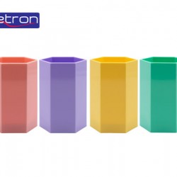 METRON ΜΟΛΥΒΟΘΗΚΗ ΠΟΛΥΓΩΝΗ ΠΑΣΤΕΛ ΧΡΩΜΑΤΑ ΑΣΣΟΡΤΙ