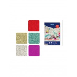 ΜΠΛΟΚ ΚΟΛΑΖ GLITTER A4 10 ΦΥΛΛΩΝ 5 ΑΣΟΡΤΙ ΧΡΩΜΑΤΑ STYLEX