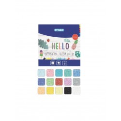 ΜΠΛΟΚ ΚΟΛΑΖ GLITTER 15 Χ 15CM 15 ΦΥΛΛΩΝ 15 ΑΣΟΡΤΙ ΧΡΩΜΑΤΑ STYLEX