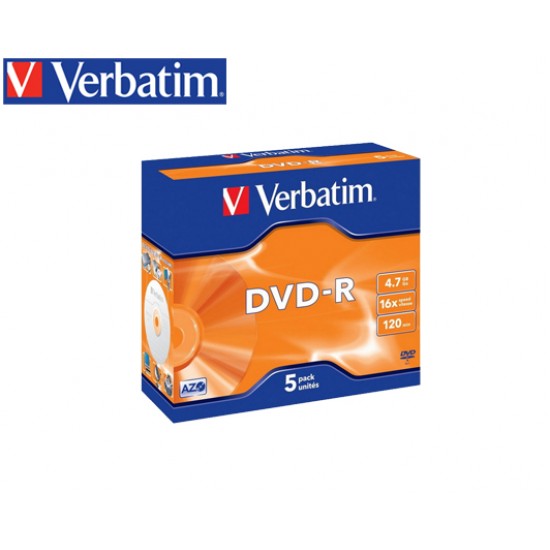 VERBATIM DVD-R 4.7GB 16X 5Τ. JEWEL 43519