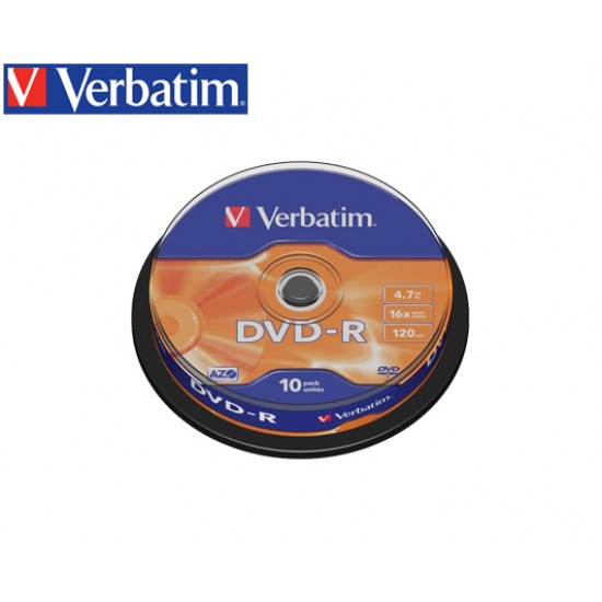 VERBATIM DVD-R 4.7GB 16X 10Τ. CAKEBOX