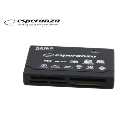 ESPERANZA CARD READER USB 2.0 ALL IN ONE EA-119 ΜΑΥΡΟ