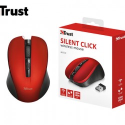 TRUST ΠΟΝΤΙΚΙ ΑΣΥΡΜΑΤΟ 2.4 GHZ/1800 DPI MYDO SILENT CLICK ΚΟΚΚΙΝΟ