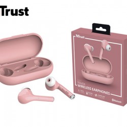 TRUST ΑΚΟΥΣΤΙΚΑ ΑΣΥΡΜΑΤΑ BLUETOOTH ΜΕ ΒΑΣΗ ΦΟΡΤΙΣΗΣ NIKA TOUCH STYLISH ΡΟΖ