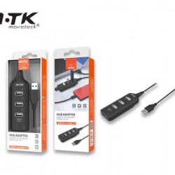 MTK HUB 4 ΘΗΡΩΝ USB 2.0 AT658 ΜΑΥΡΟ