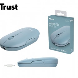 TRUST ΠΟΝΤΙΚΙ ΑΣΥΡΜΑΤΟ ΕΠΑΝΑΦΟΡΤΙΖΟΜΕΝΟ BLUETOOTH 1600DPI PUCK SILENT ΜΠΛΕ
