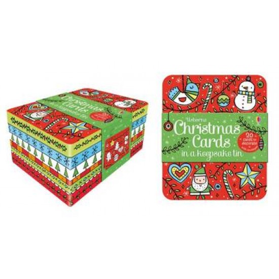 USBORNE CHRISTMAS CARDS TIN