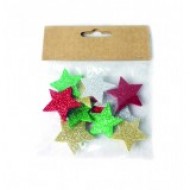 ΑΥΤΟΚΟΛΛΗΤΟ ΑΣΤΕΡΙ ΜΕ GLITTER(ΣΕΤ 12)