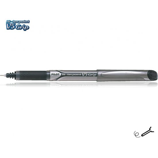 PILOT ΜΑΡΚ. V5 GRIP 0.5 ΜΑΥΡΟΣ 12Τ.