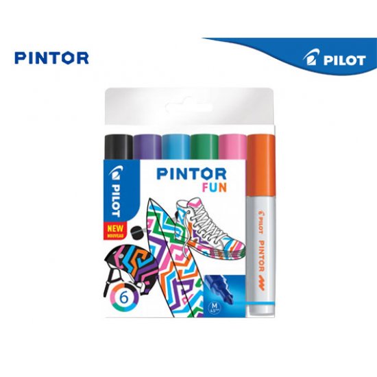 PILOT ΜΑΡΚ.PAINT PINTOR MEDIUM FUN ΣΕΤ 6Τ.