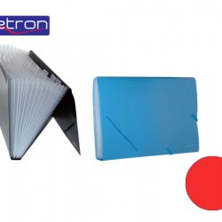 METRON ΦΑΚΕΛΟΣ 12 ΘΕΣΕΩΝ ΛΑΣΤΙΧΟ Α4 ΚΟΚΚΙΝΟ