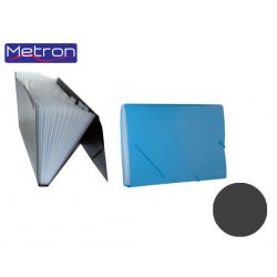 METRON ΦΑΚΕΛΟΣ 12 ΘΕΣΕΩΝ ΛΑΣΤΙΧΟ Α4 ΜΑΥΡΟ
