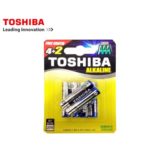 TOSHIBA ΜΠΑΤΑΡΙΕΣ LR 03 (AAA) ALKAL. 4+2 Τ.