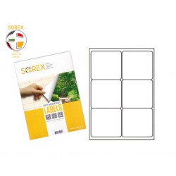 SOREX ΕΤΙΚΕΤΤΕΣ ΑΥΤ.ΕΚΤΥΠ.A4 2x3 99,1x93,1 100Φ.