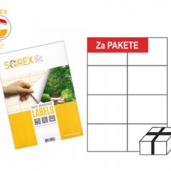 SOREX ΕΤΙΚΕΤΤΕΣ ΑΥΤ.ΕΚΤΥΠ.A4 2x4 105x74 100Φ.