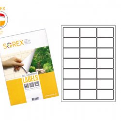 SOREX ΕΤΙΚΕΤΤΕΣ ΑΥΤ.ΕΚΤΥΠ.A4 3x7 63,5x38,1 100Φ.