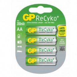 ΜΠΑΤΑΡΙΑ ΕΠΑΝΑΦΟΡΤΙΖΟΜΕΝΗ RECYKO AA ΠΑΚΕΤΟ 4 ΤΕΜΑΧΙΩΝ 2000mAh READY TO USE GP