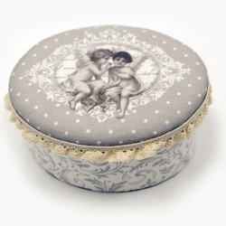 ΞΥΛΙΝΟ ΚΟΥΤΙ ΟΒΑΛ ΒΑΜΒΑΚΕΡΟ ΑΓΓΕΛΟΣ 15x12x8cm 17-2039 0621140