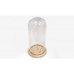 ΚΑΜΠΑΝΑ ΓΥΑΛΙΝΗ ΣΕ ΞΥΛΙΝΗ ΒΑΣΗ 22cm 0503218