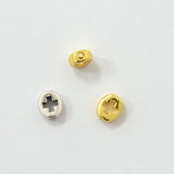 ΜΕΤΑΛΛΙΚΟΣ ΣΤΑΥΡΟΣ ΟΒΑΛ ΔΙΑΤΡΗΤΟΣ 1x0.7cm A41510 0518028(100)