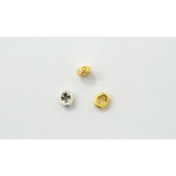 ΜΕΤΑΛΛΙΚΟΣ ΣΤΑΥΡΟΣ ΟΒΑΛ ΔΙΑΤΡΗΤΟΣ 1x0.7cm A41510 0518028(100)
