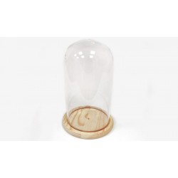 ΚΑΜΠΑΝΑ ΓΥΑΛΙΝΗ ΣΕ ΞΥΛΙΝΗ ΒΑΣΗ 25cm 0503225