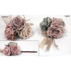 ΤΡΙΑΝΤΑΦΥΛΛΟ ΜΠΟΥΚΕΤΟ 25cm 3ΤΕΜ ΜΕ ΚΟΡΔΕΛΑ SDBF17319 0516090