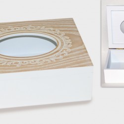 ΞΥΛΙΝΟ ΚΟΥΤΙ ΜΕ ΟΒΑΛ ΑΝΑΓΛΥΦΟ ΣΧΕΔΙΟ 20.5x16.5cm 0519541