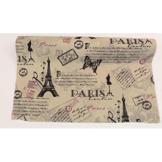 ΡΟΛΟ ΚΑΡΑΒΟΠΑΝΟ ΑΣΠΡΟ ΜΑΥΡΟ PARIS 48cm 5Y 0527194