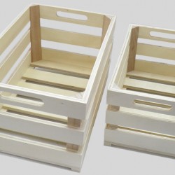 ΞΥΛΙΝΑ ΚΑΦΑΣΙΑ ΨΗΛΑ ΣΕΤ2 32.5x21.5x17cm 27x17x14cm 0519267