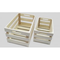 ΞΥΛΙΝΑ ΚΑΦΑΣΙΑ ΨΗΛΑ ΣΕΤ2 32.5x21.5x17cm 27x17x14cm 0519267