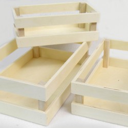 ΞΥΛΙΝΑ ΚΑΦΑΣΙΑ ΣΕΤ3 26x16x8.5cm 22x13x7.5cm 18x10x6.5cm 0519265