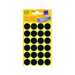 ΕΤΙΚΕΤΕΣ ΣΤΡΟΓΓΥΛΕΣ ΜΑΥΡΟ MARKING DOTS ΔΙΑΜΕΤΡΟ 18 MM 96 ΕΤΙΚΕΤΕΣ/ΠΑΚΕΤΟ 3003
