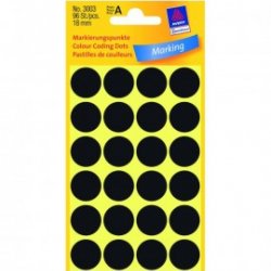 ΕΤΙΚΕΤΕΣ ΣΤΡΟΓΓΥΛΕΣ ΜΑΥΡΟ MARKING DOTS ΔΙΑΜΕΤΡΟ 18 MM 96 ΕΤΙΚΕΤΕΣ/ΠΑΚΕΤΟ 3003