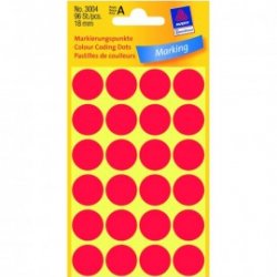 ΕΤΙΚΕΤΕΣ ΣΤΡΟΓΓΥΛΕΣ ΚΟΚΚΙΝΟ MARKING DOTS ΔΙΑΜΕΤΡΟ 18 MM 96 ΕΤΙΚΕΤΕΣ/ΠΑΚΕΤΟ 3004