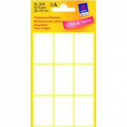 ΕΤΙΚΕΤΕΣ ΛΕΥΚΕΣ ΧΕΙΡΟΣ MINI ORGANISATION 38X24 MM 63 ΕΤΙΚΕΤΕΣ/ΠΑΚΕΤΟ 3045