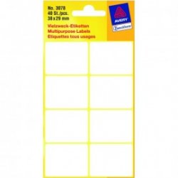 ΕΤΙΚΕΤΕΣ ΛΕΥΚΕΣ ΧΕΙΡΟΣ MINI ORGANISATION 38X29 MM 40 ΕΤΙΚΕΤΕΣ/ΠΑΚΕΤΟ 3078