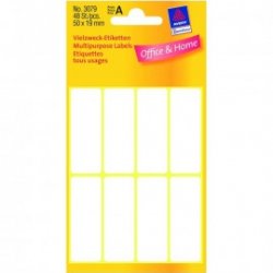 ΕΤΙΚΕΤΕΣ ΛΕΥΚΕΣ ΧΕΙΡΟΣ MULTIPURPOSE 50X19 MM 48 ΕΤΙΚΕΤΕΣ/ΠΑΚΕΤΟ 3079