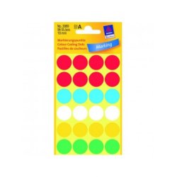 ΕΤΙΚΕΤΕΣ ΣΤΡΟΓΓΥΛΕΣ ΑΣΟΡΤΙ 5 ΧΡΩΜΑΤΑ MARKING DOTS ΔΙΑΜΕΤΡΟ 18 MM 96 ΕΤΙΚΕΤΕΣ/ΠΑΚΕΤΟ 3089