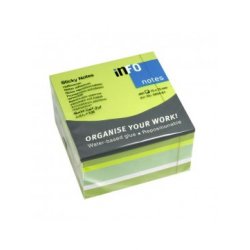 INFO NOTES ΧΑΡΤΑΚΙΑ ΚΥΒΟΣ 4 ΧΡΩΜΑΤΑ ΠΑΣΤΕΛ 75X75MM 450Φ