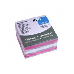 INFO NOTES ΧΑΡΤΑΚΙΑ ΚΥΒΟΣ 4 ΧΡΩΜΑΤΑ ΠΑΣΤΕΛ 75X75MM 450Φ