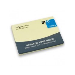 INFO NOTES ΧΑΡΤΑΚΙΑ ΚΙΤΡΙΝΑ 100X75MM 100Φ