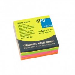 INFO NOTES ΧΑΡΤΑΚΙΑ ΚΥΒΟΣ MINI 4 ΧΡΩΜΑΤΑ BRILLIANT 50X50MM 240Φ