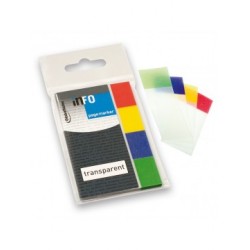 INFO NOTES ΣΕΛΙΔΟΔΕΙΚΤΕΣ 4 ΧΡΩΜΑΤΑ ΔΙΑΦΑΝΗ 4X20X50MM 4X40Φ