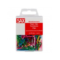 ΣΥΝΔΕΤΗΡΕΣ 2,5CM ΧΡΩΜΑΤΙΣΤΟΙ ΣΕ BLISTER 100 ΤΕΜΑΧΙΩΝ SAX